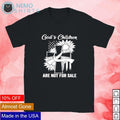 God's children are not for sale cross flowers - Adult & Kids T-Shirts, Sweatshirts & Hoodies apparel design preview 1