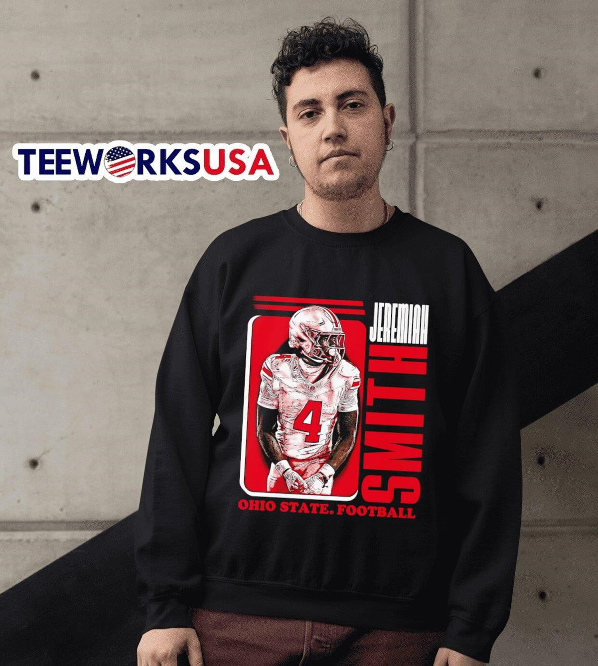 Jeremiah Smith Ohio State football cartoon - Adult & Kids T-Shirts, Sweatshirts & Hoodies apparel design preview 6