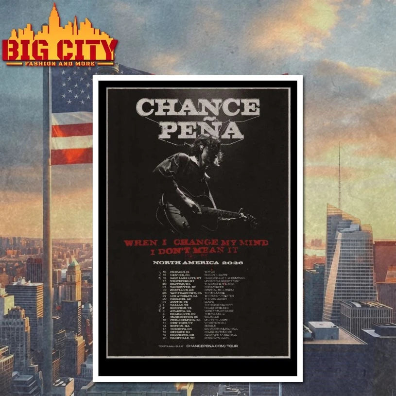 Chance Pena North America Tour 2026 Poster - Adult & Kids T-Shirts, Sweatshirts & Hoodies apparel design preview 4