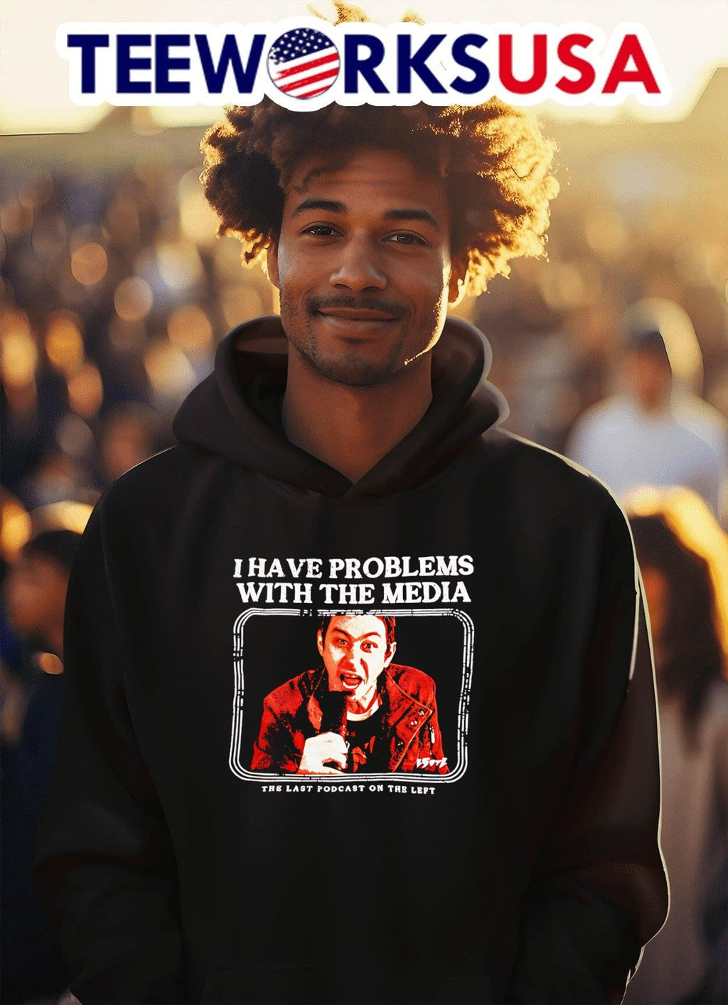 I have problems with the media last podcast on left - Adult & Kids T-Shirts, Sweatshirts & Hoodies apparel design preview 2