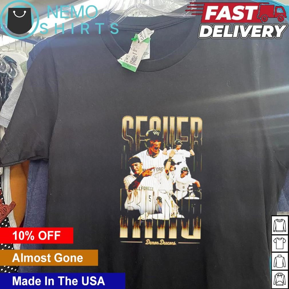 Seaver King Wake Forest baseball player collage - Adult & Kids T-Shirts, Sweatshirts & Hoodies apparel design preview 1