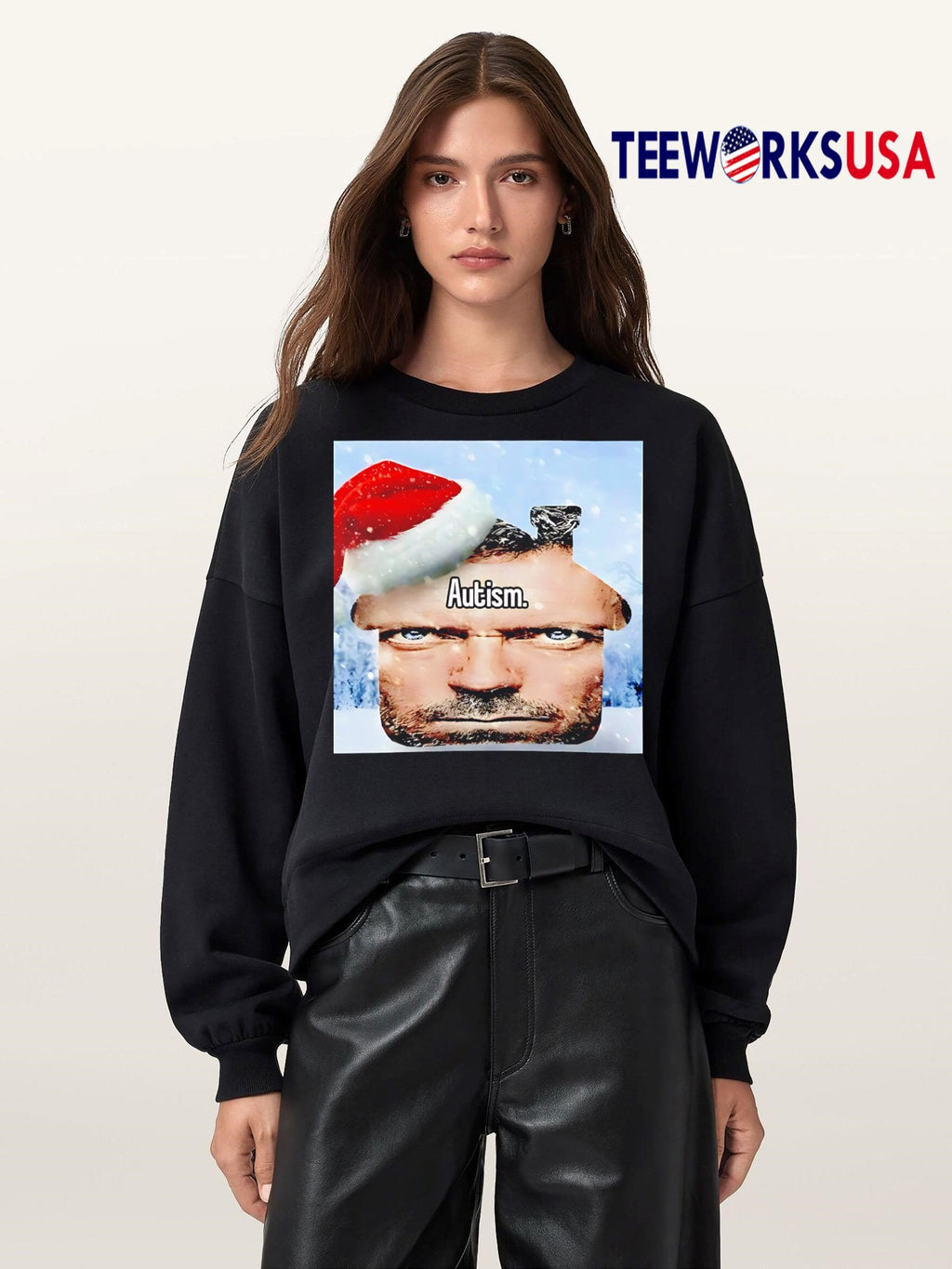 House M.D. Autism Meme Christmas - Adult & Kids T-Shirts, Sweatshirts & Hoodies apparel design preview 5
