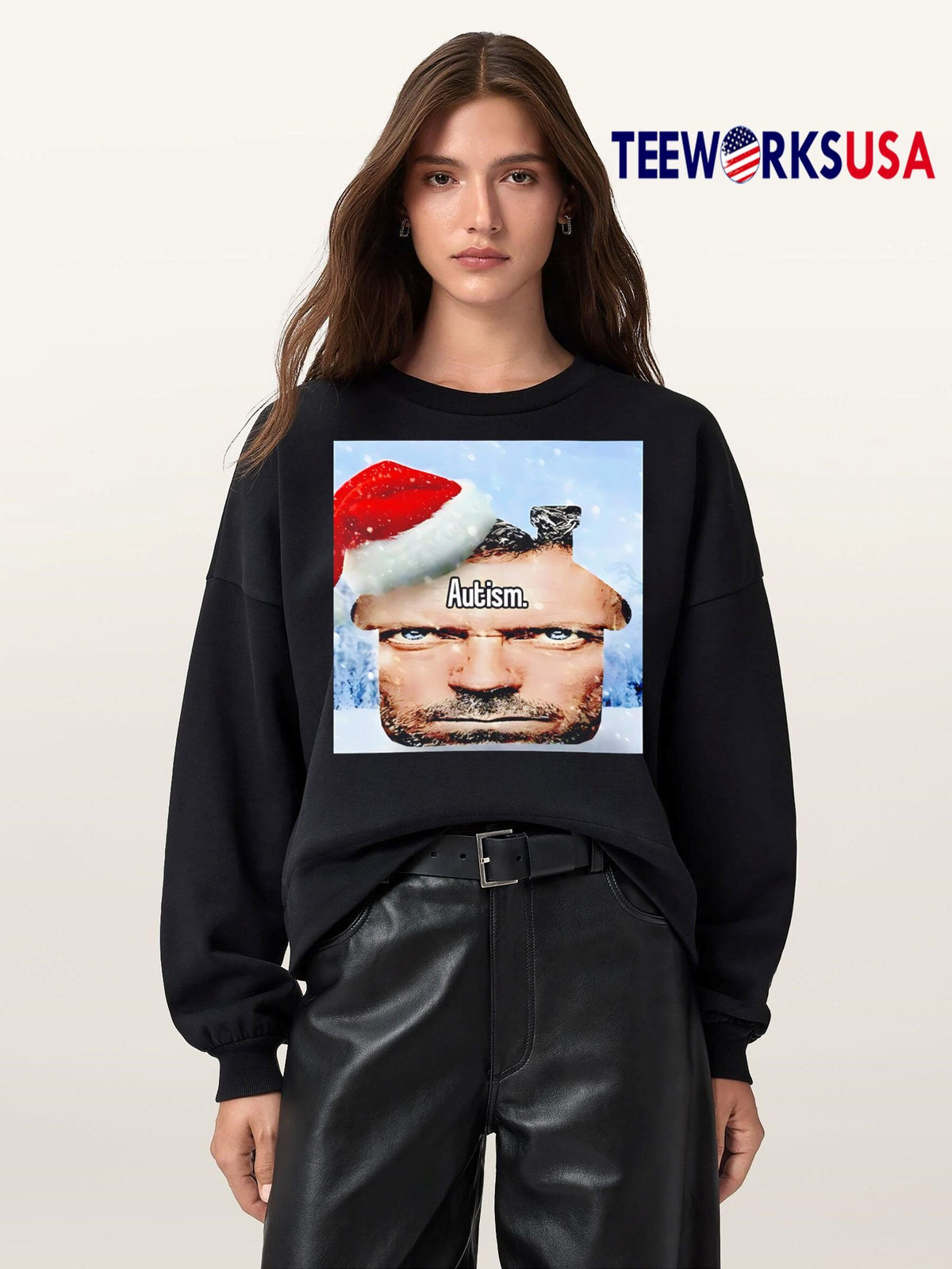 House M.D. Autism Meme Christmas - Adult & Kids T-Shirts, Sweatshirts & Hoodies apparel design preview 5