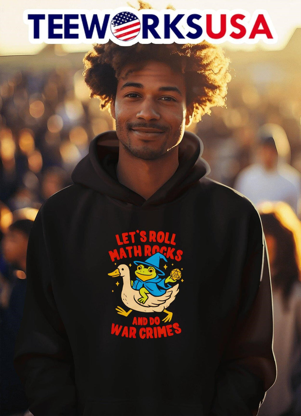 Frog let's roll math rocks and do war crimes - Adult & Kids T-Shirts, Sweatshirts & Hoodies apparel design preview 2