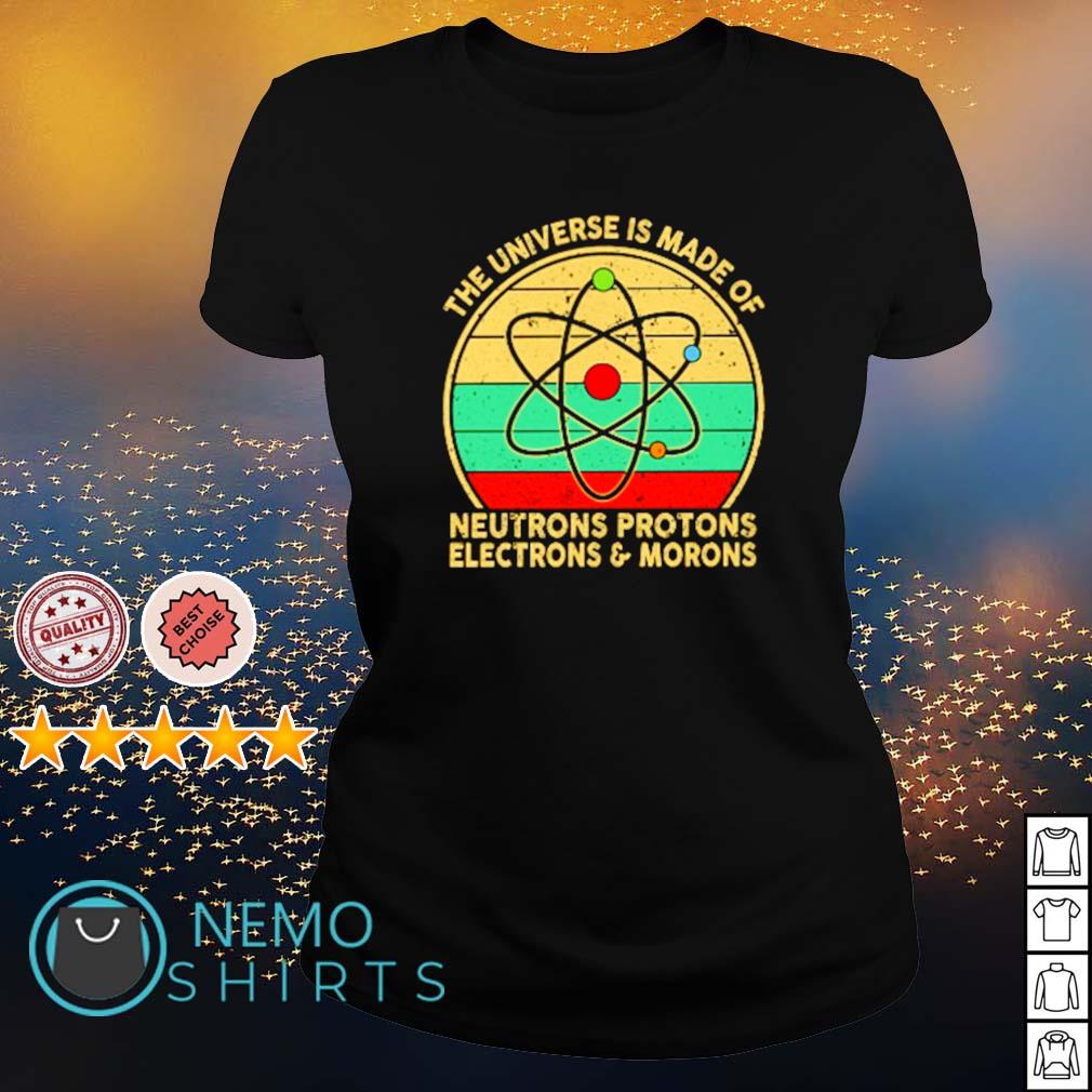 The universe is made of neutrons protons electrons - Adult & Kids T-Shirts, Sweatshirts & Hoodies apparel design preview 3