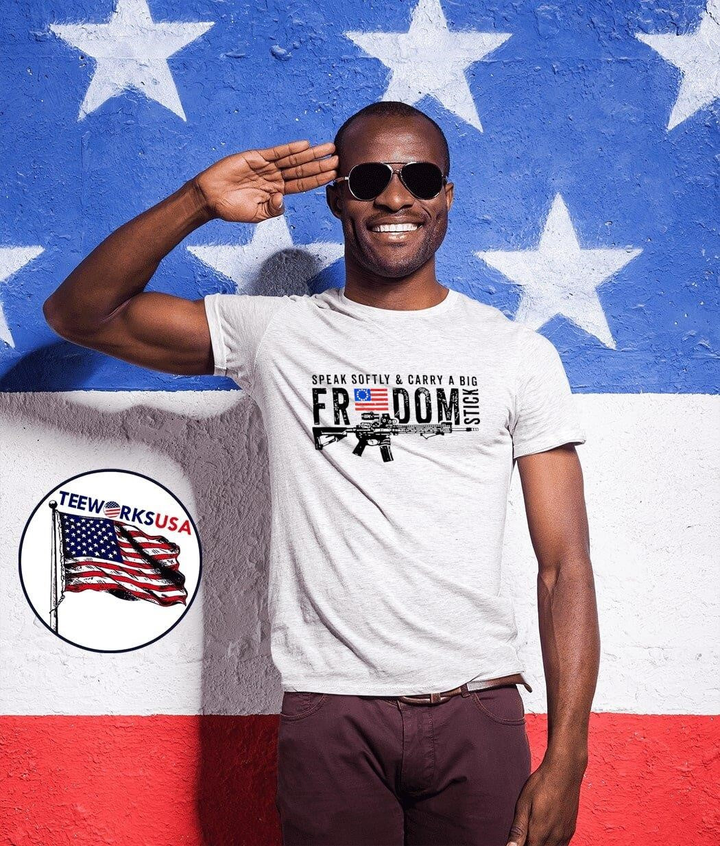 Freedom Stick Patriotic 2A Speak softly and carry a - Adult & Kids T-Shirts, Sweatshirts & Hoodies apparel design preview 1