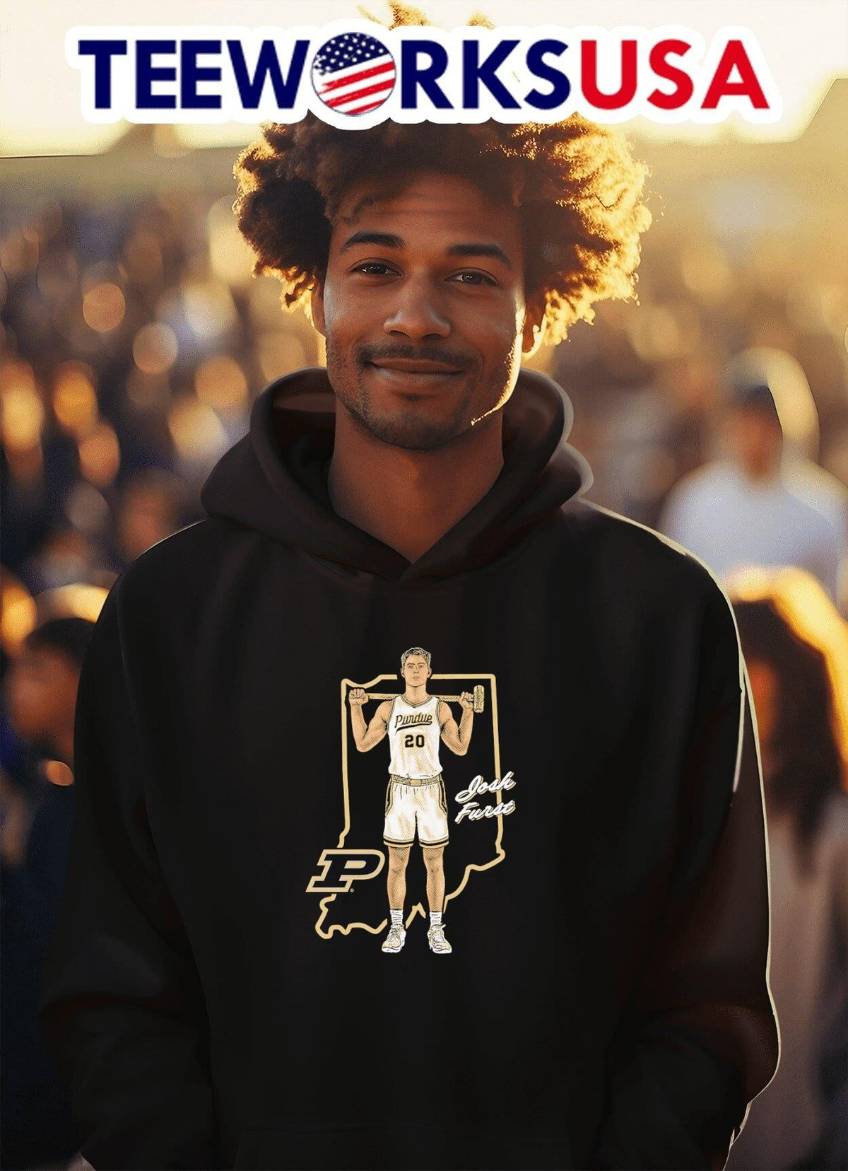Joshua Furst Native Purdue Boilermakers - Adult & Kids T-Shirts, Sweatshirts & Hoodies apparel design preview 2