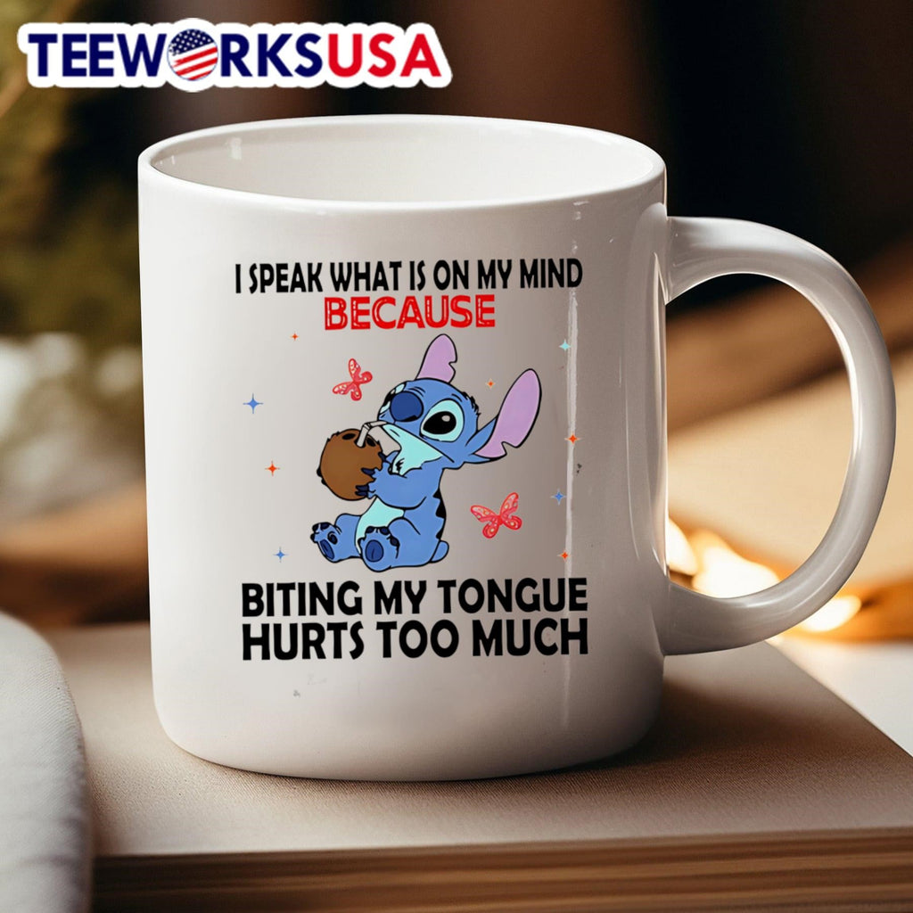 Stitch I speak what is on my mind because biting - Adult & Kids T-Shirts, Sweatshirts & Hoodies apparel design preview 4