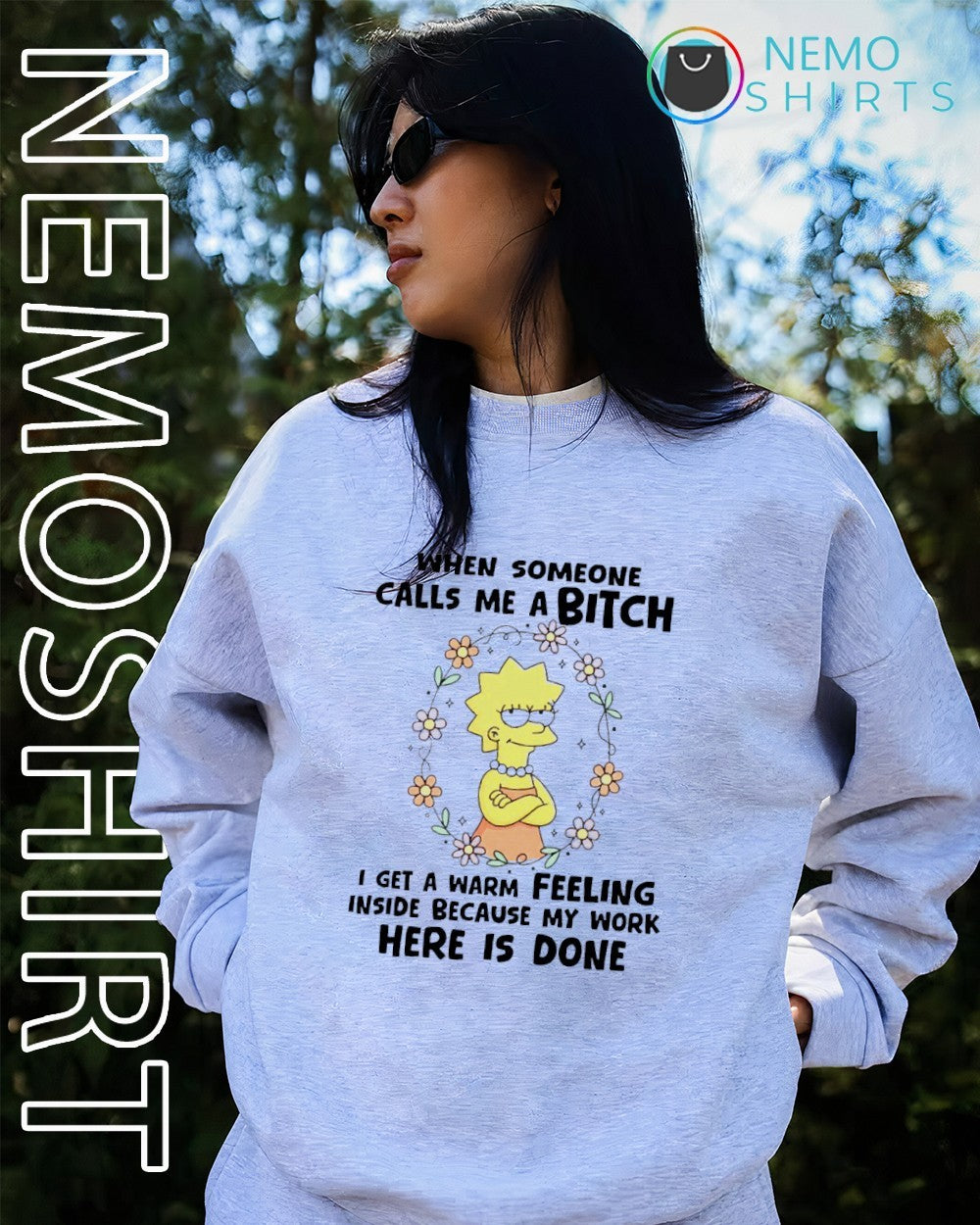 When someone calls me a bitch i get warm feeling - Adult & Kids T-Shirts, Sweatshirts & Hoodies apparel design preview 2