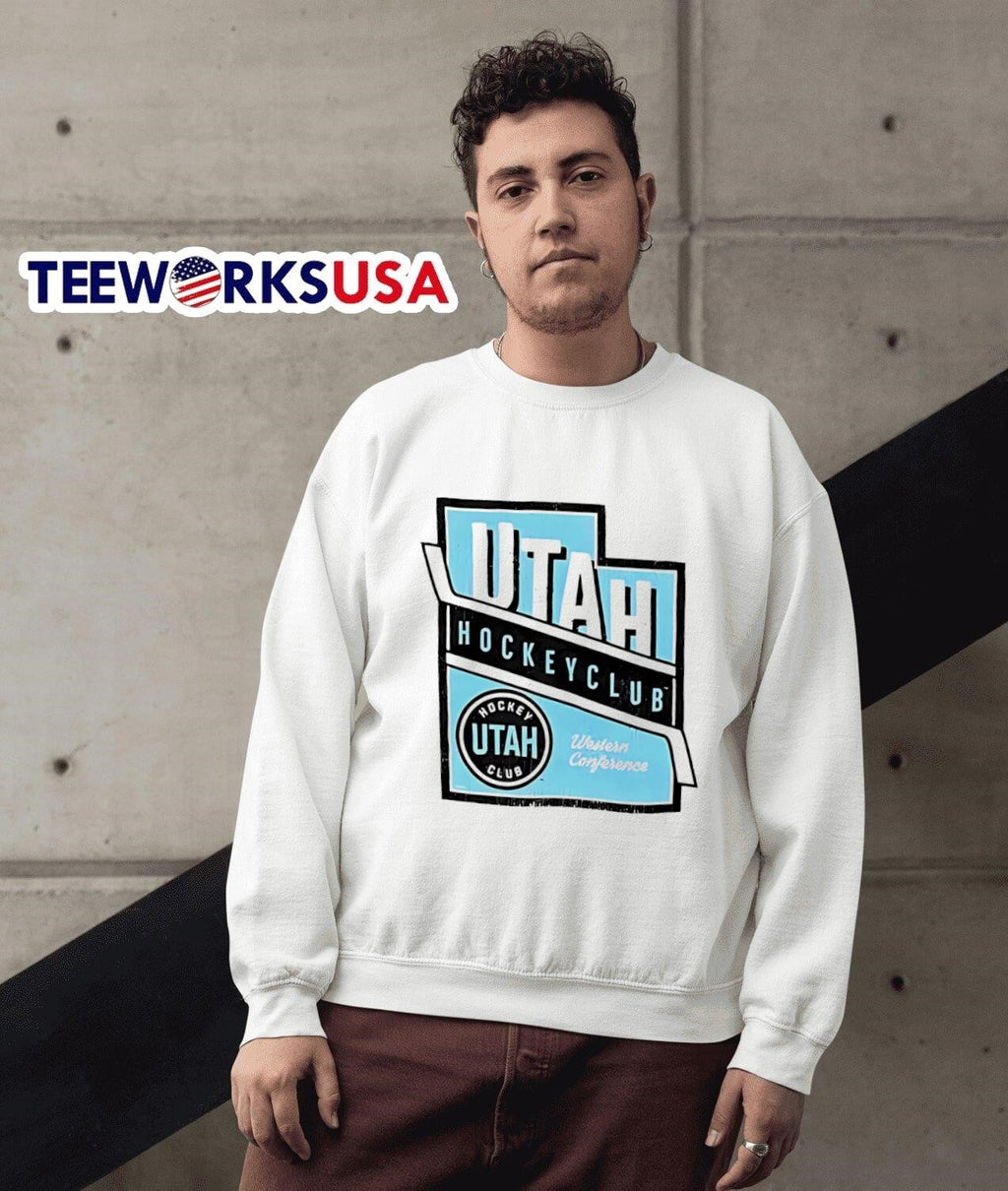 Utah Hockey Club Heather Westeres Conference retro - Adult & Kids T-Shirts, Sweatshirts & Hoodies apparel design preview 3