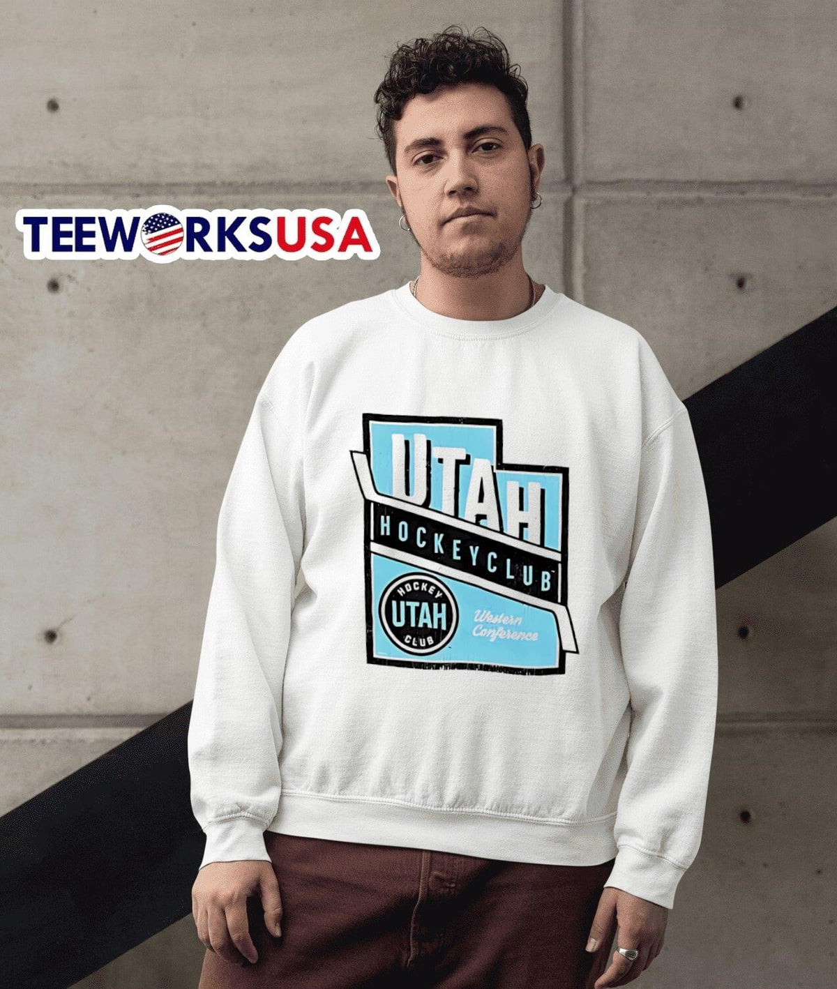 Utah Hockey Club Heather Westeres Conference retro - Adult & Kids T-Shirts, Sweatshirts & Hoodies apparel design preview 3