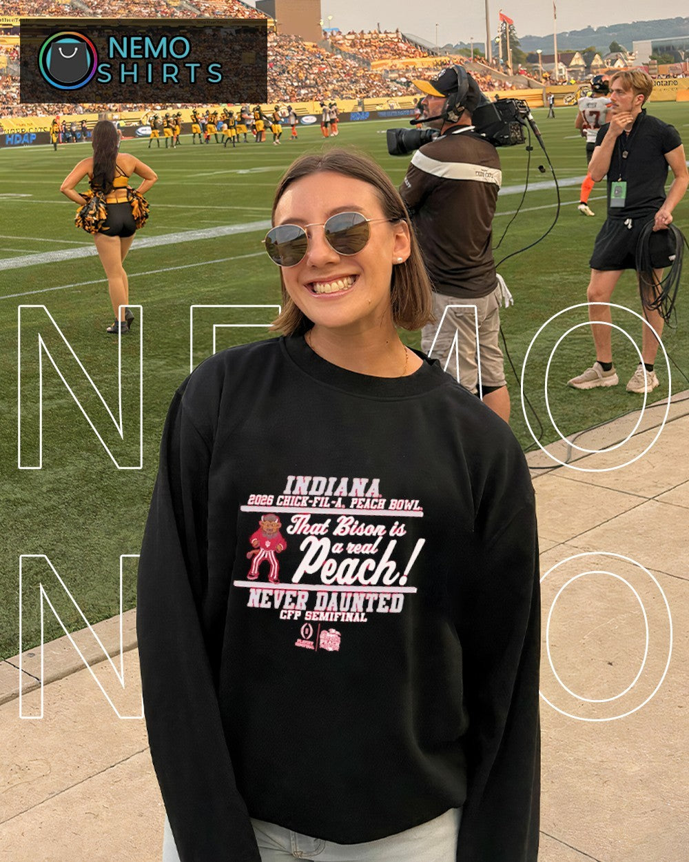 Indiana Hoosiers 2026 Chick-Fil-A Peach Bowl never - Adult & Kids T-Shirts, Sweatshirts & Hoodies apparel design preview 4