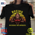 Bigfoot Boxing No Excuses Just Uppercuts Vintage - Adult & Kids T-Shirts, Sweatshirts & Hoodies apparel design preview 1
