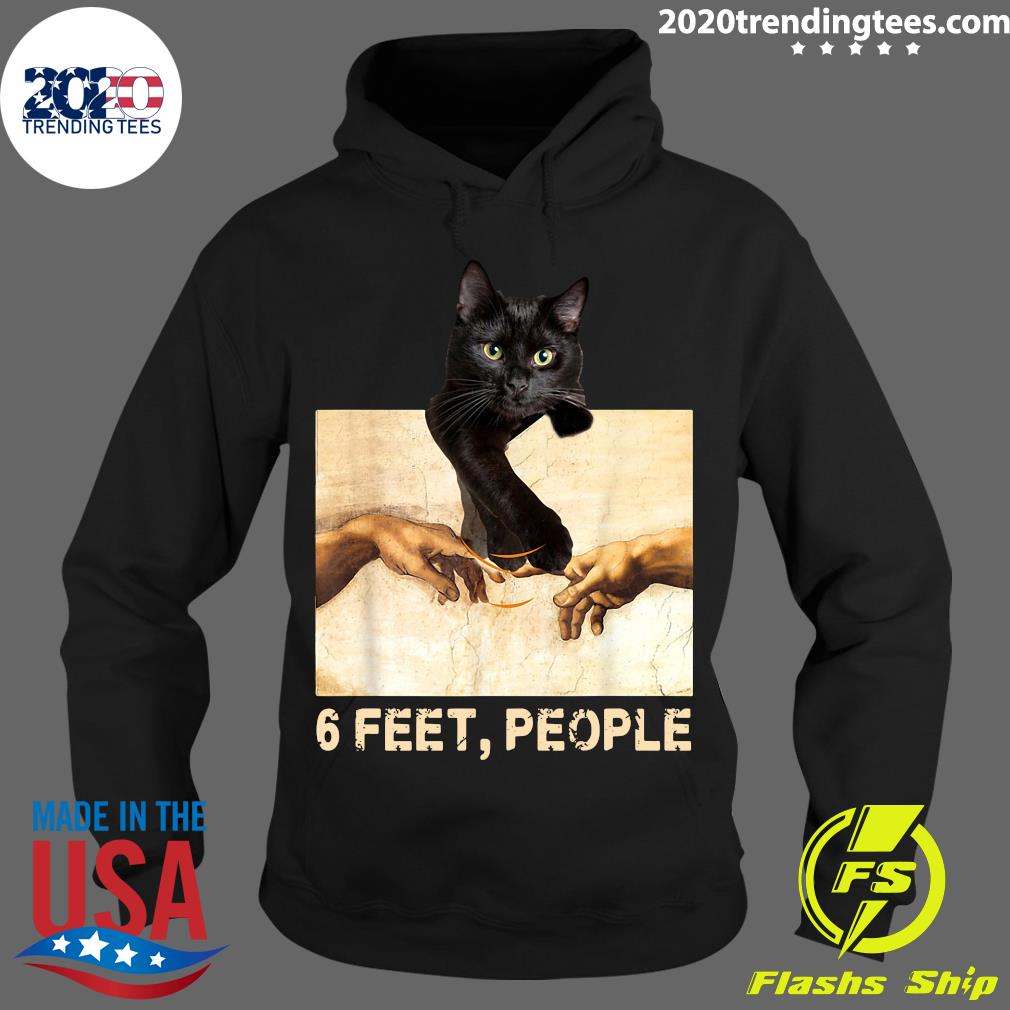Black Cat 6 Feet People - Adult & Kids T-Shirts, Sweatshirts & Hoodies apparel design preview 2