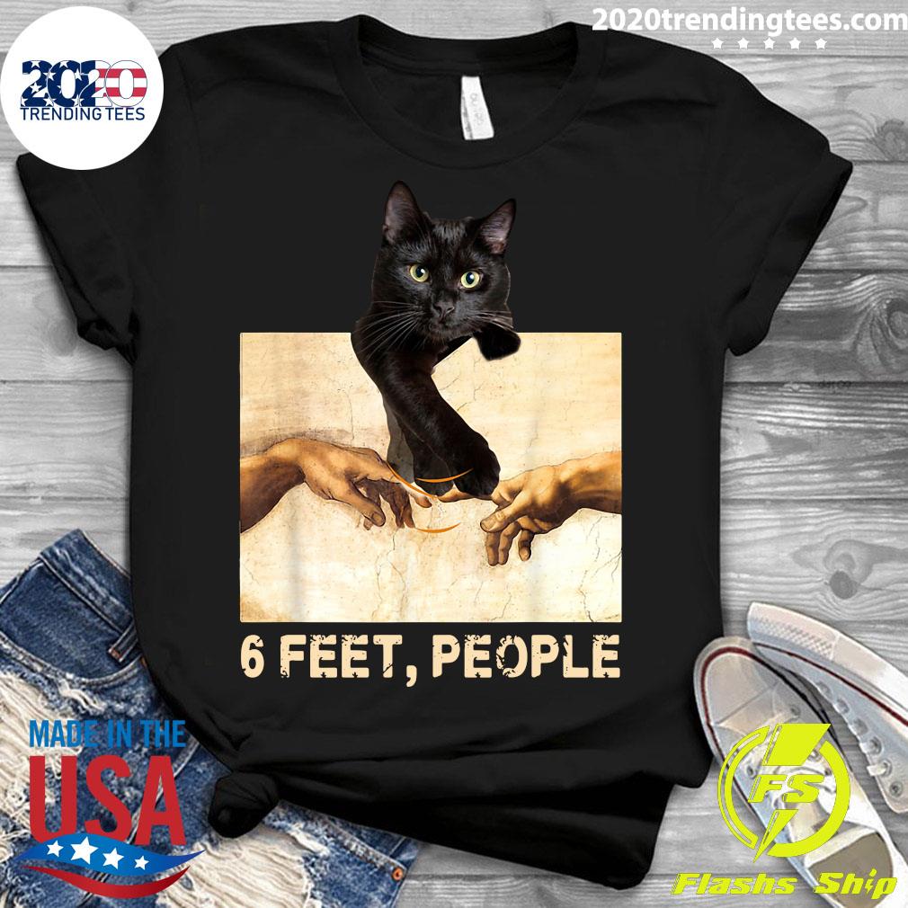 Black Cat 6 Feet People - Adult & Kids T-Shirts, Sweatshirts & Hoodies apparel design preview 3