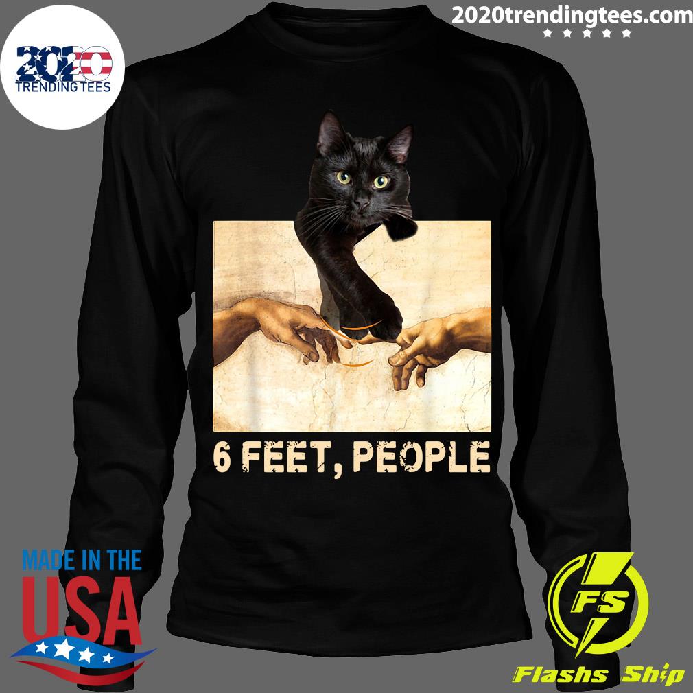 Black Cat 6 Feet People - Adult & Kids T-Shirts, Sweatshirts & Hoodies apparel design preview 4