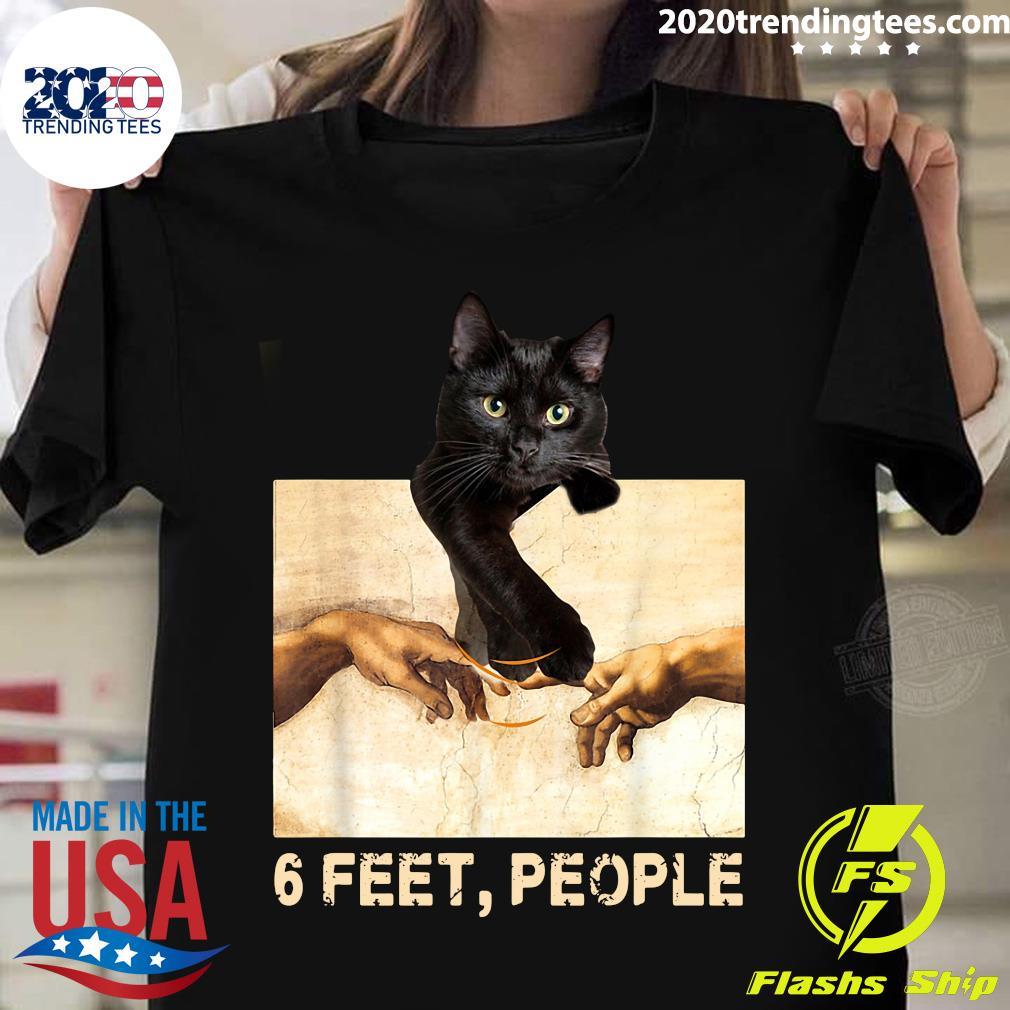 Black Cat 6 Feet People - Adult & Kids T-Shirts, Sweatshirts & Hoodies apparel design preview 1