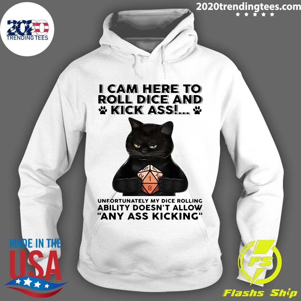 Black Cat Dungeons And Dragons I Cam Here To Roll - Adult & Kids T-Shirts, Sweatshirts & Hoodies apparel design preview 2