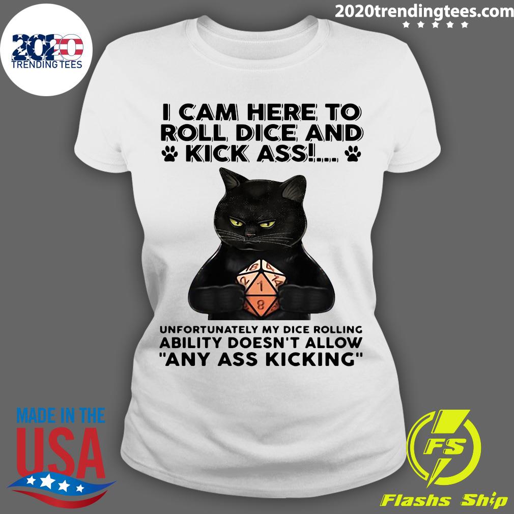 Black Cat Dungeons And Dragons I Cam Here To Roll - Adult & Kids T-Shirts, Sweatshirts & Hoodies apparel design preview 3