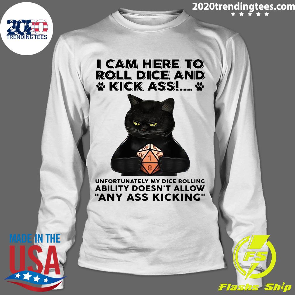 Black Cat Dungeons And Dragons I Cam Here To Roll - Adult & Kids T-Shirts, Sweatshirts & Hoodies apparel design preview 4