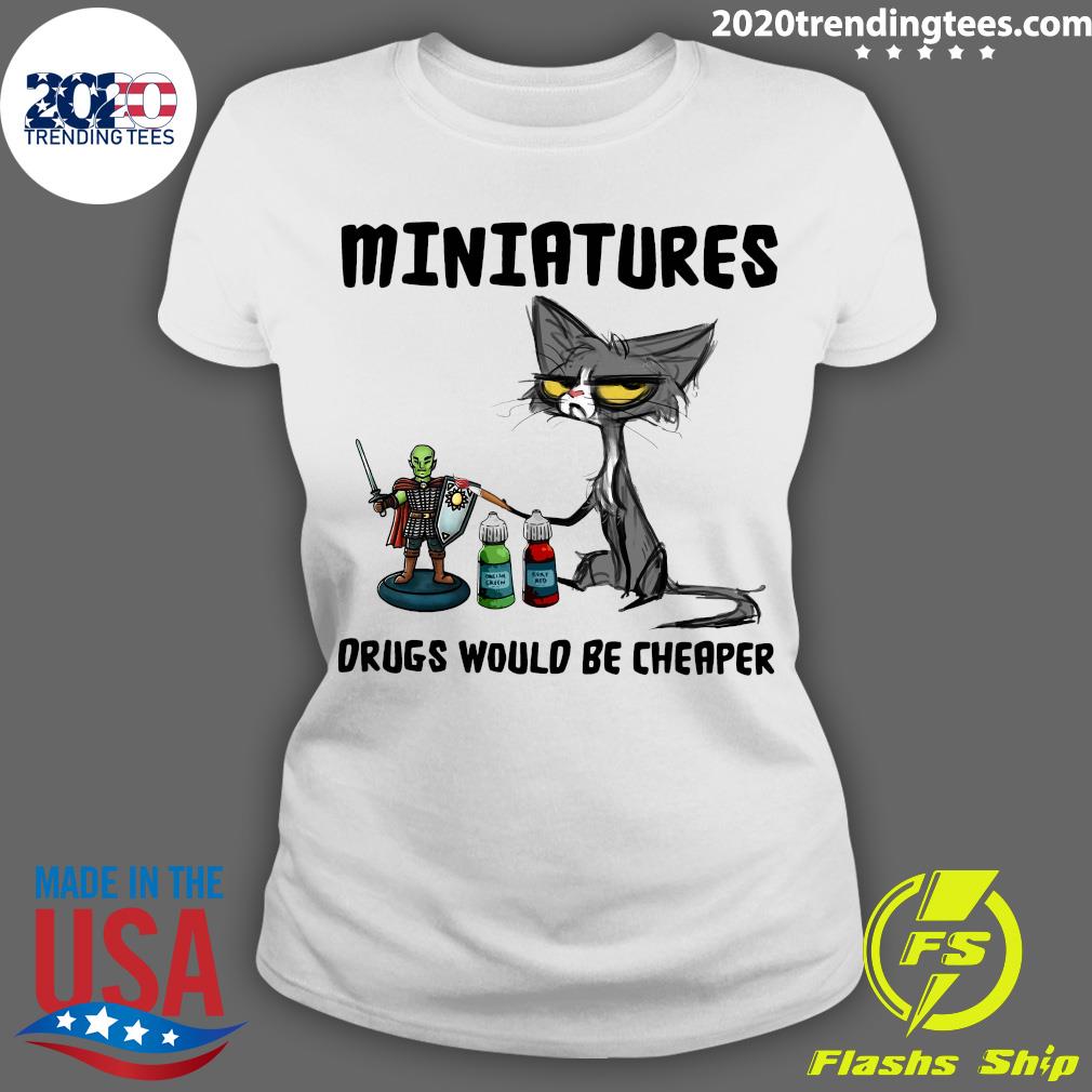 Black Cat Miniatures Drugs Would Be Cheaper - Adult & Kids T-Shirts, Sweatshirts & Hoodies apparel design preview 3