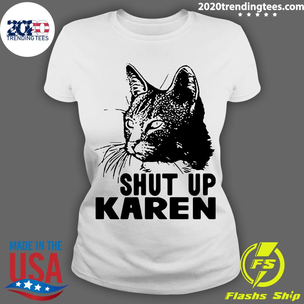 Black Cat Shut Up Karen - Adult & Kids T-Shirts, Sweatshirts & Hoodies apparel design preview 3