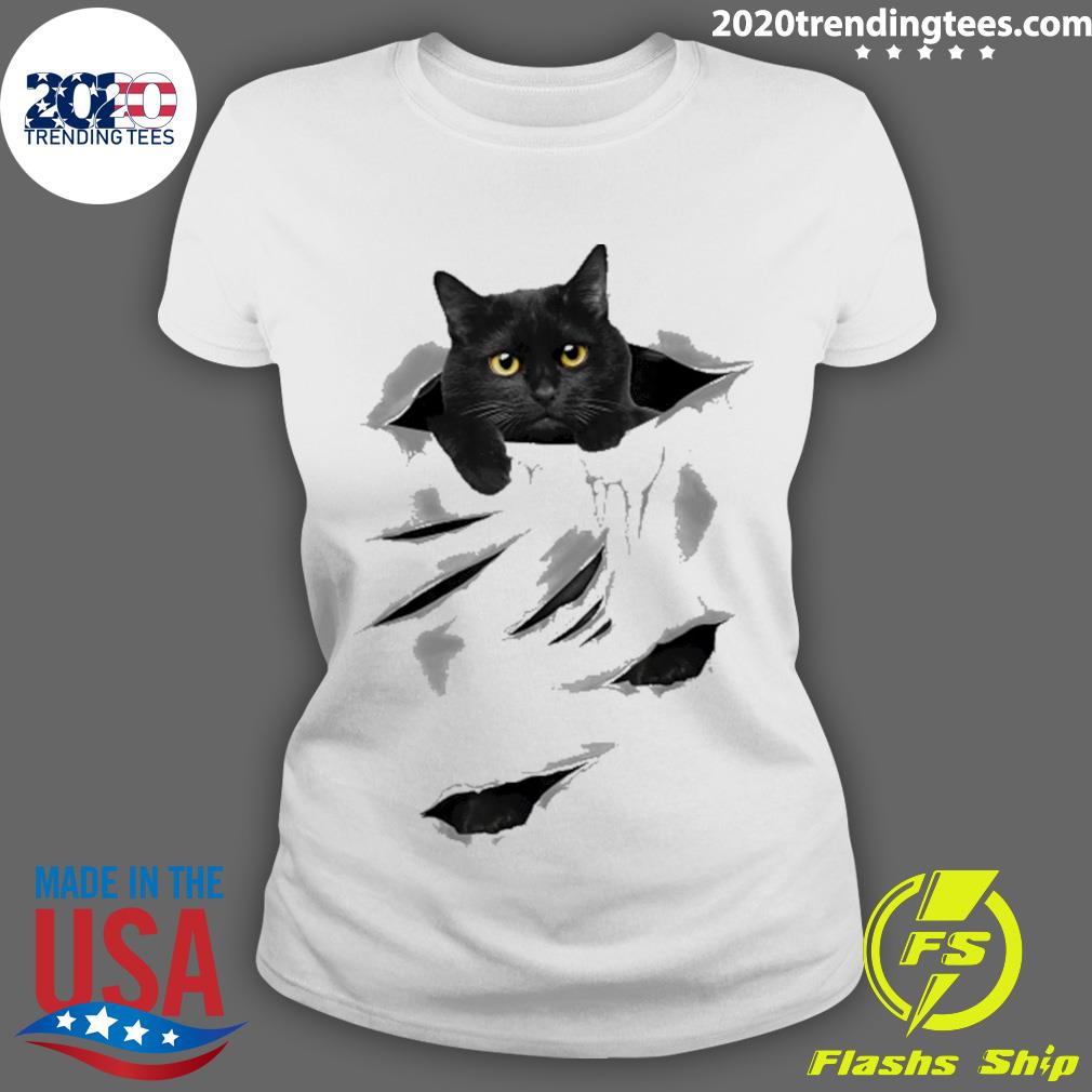 Black Cat Torn - Adult & Kids T-Shirts, Sweatshirts & Hoodies apparel design preview 3