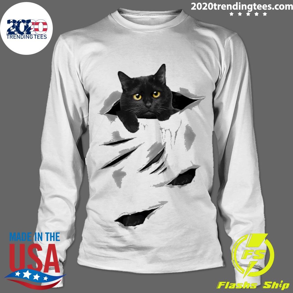 Black Cat Torn - Adult & Kids T-Shirts, Sweatshirts & Hoodies apparel design preview 4