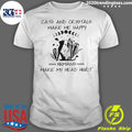 Black Cats And Crystals Make Me Happy Humans My Head - Adult & Kids T-Shirts, Sweatshirts & Hoodies apparel design preview 1