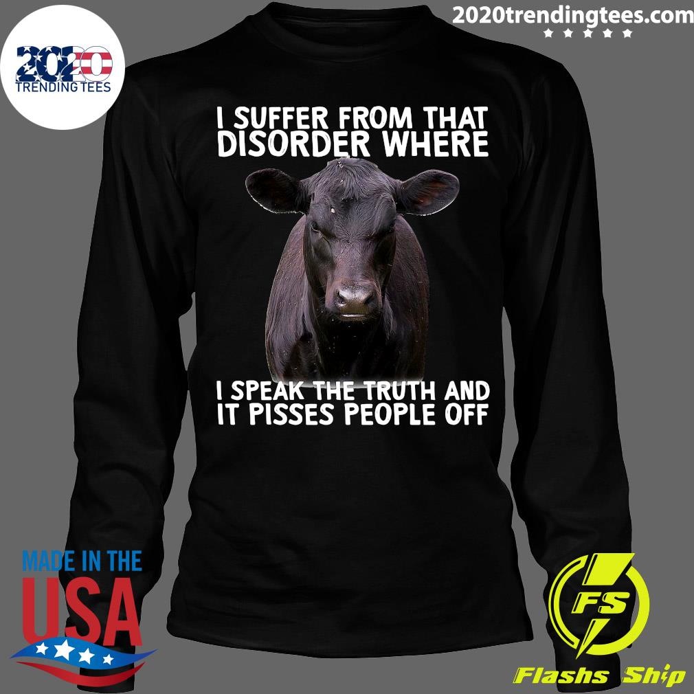 Black Cow I Suffer From That Disorder Where Speak The - Adult & Kids T-Shirts, Sweatshirts & Hoodies apparel design preview 4