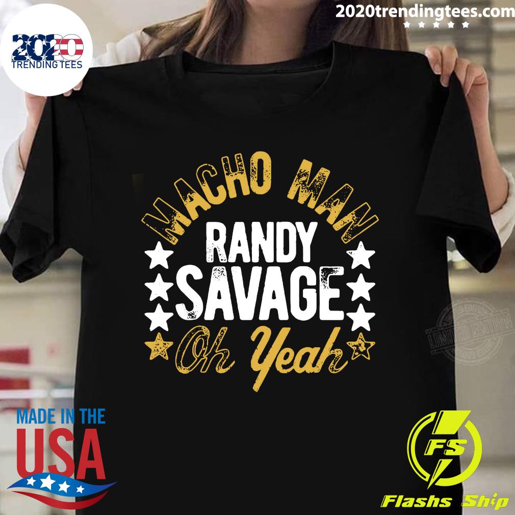 Black Macho Man Randy Savage Oh Yeah - Adult & Kids T-Shirts, Sweatshirts & Hoodies apparel design preview 1
