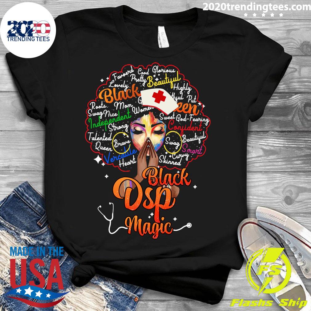 Black Nurse Magic DSP - Adult & Kids T-Shirts, Sweatshirts & Hoodies apparel design preview 3