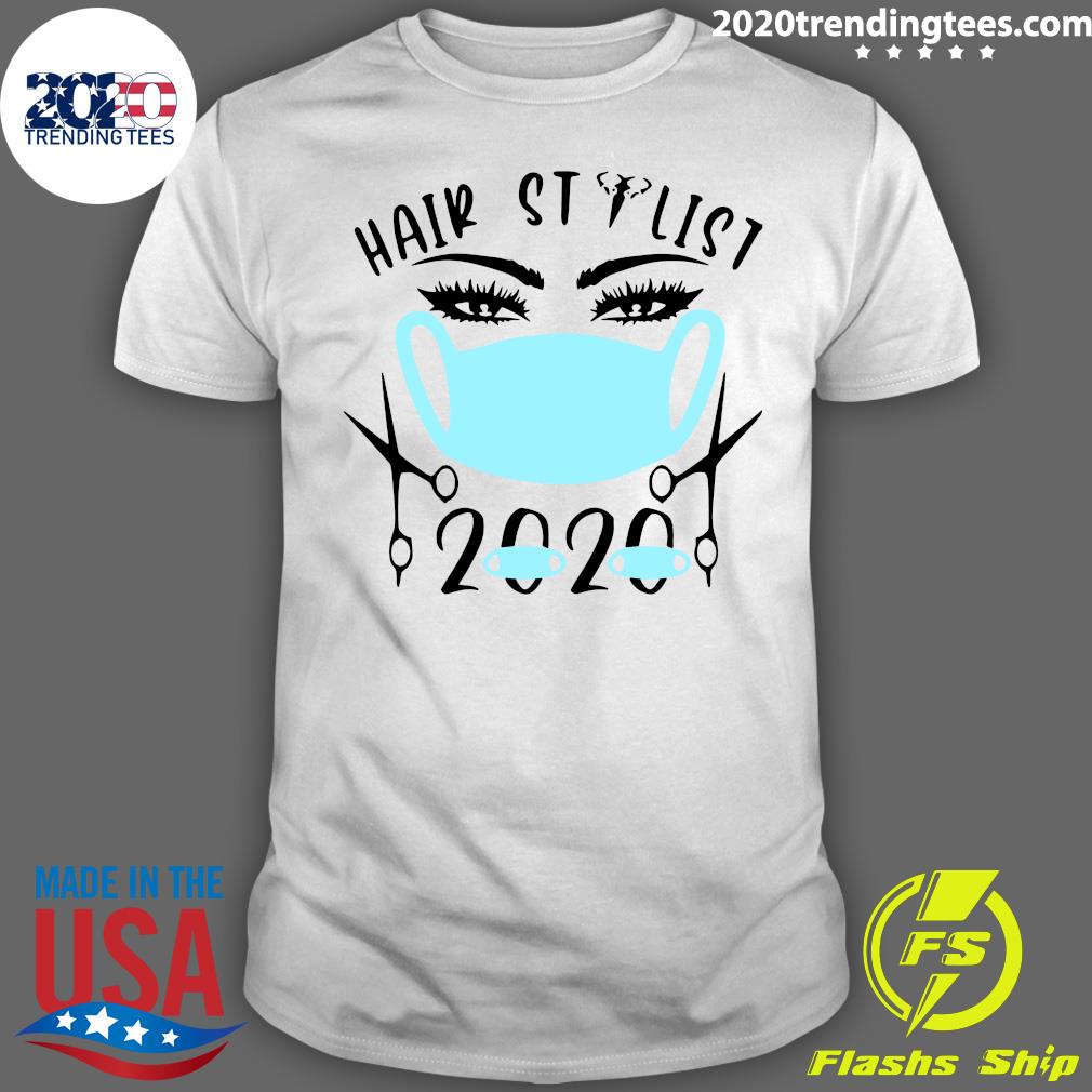 Blue Hair Stylist 2020 Face Mask - Adult & Kids T-Shirts, Sweatshirts & Hoodies apparel design preview 1