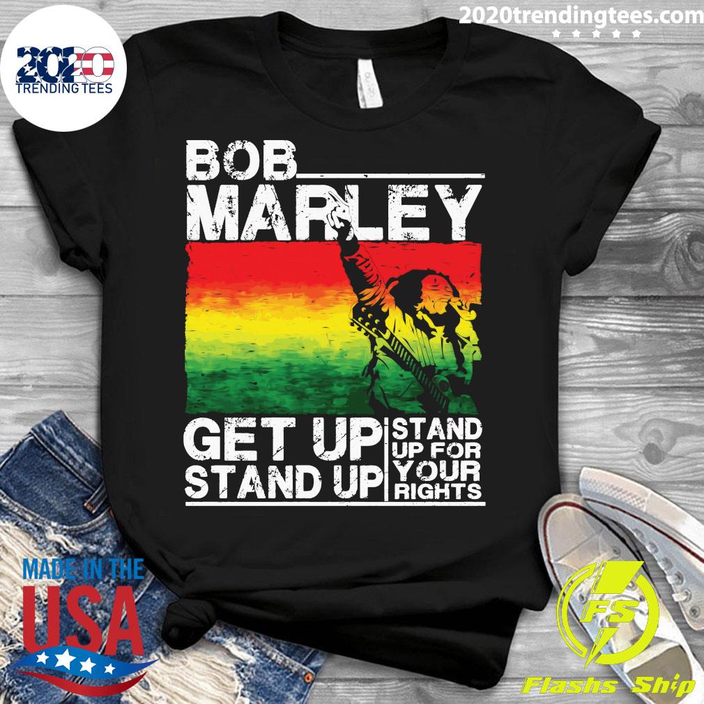 Bob Marley Get Up Stand - Adult & Kids T-Shirts, Sweatshirts & Hoodies apparel design preview 3