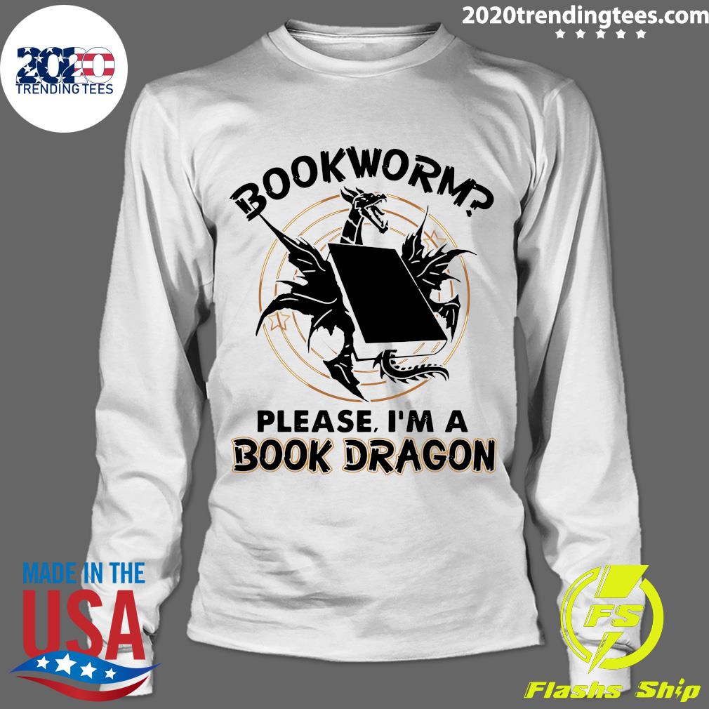 Bookworm Please I'm A Book Dragon - Adult & Kids T-Shirts, Sweatshirts & Hoodies apparel design preview 4