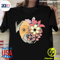Border Terrier Dog With Flowers - Adult & Kids T-Shirts, Sweatshirts & Hoodies apparel design preview 1