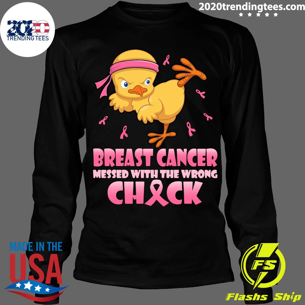 Breast Cancer Messed With The Wrong Chick - Adult & Kids T-Shirts, Sweatshirts & Hoodies apparel design preview 4