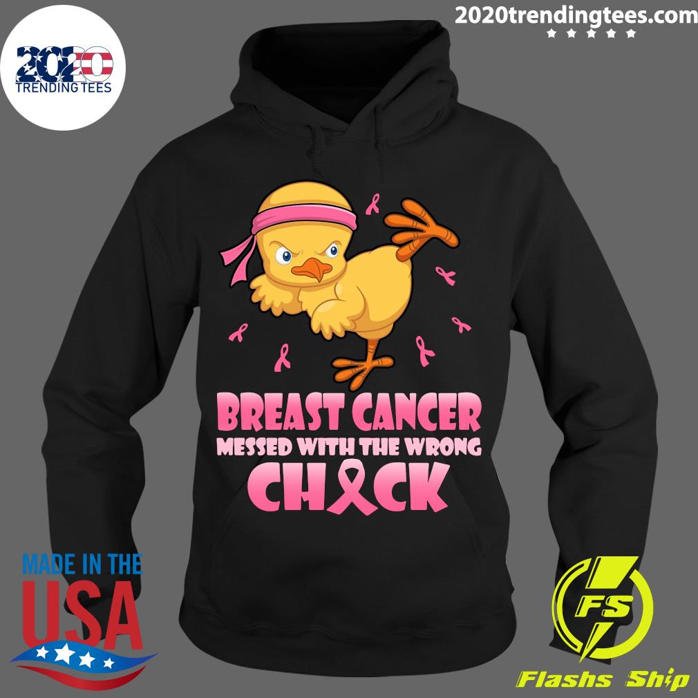 Breast Cancer Messed With The Wrong - Adult & Kids T-Shirts, Sweatshirts & Hoodies apparel design preview 2