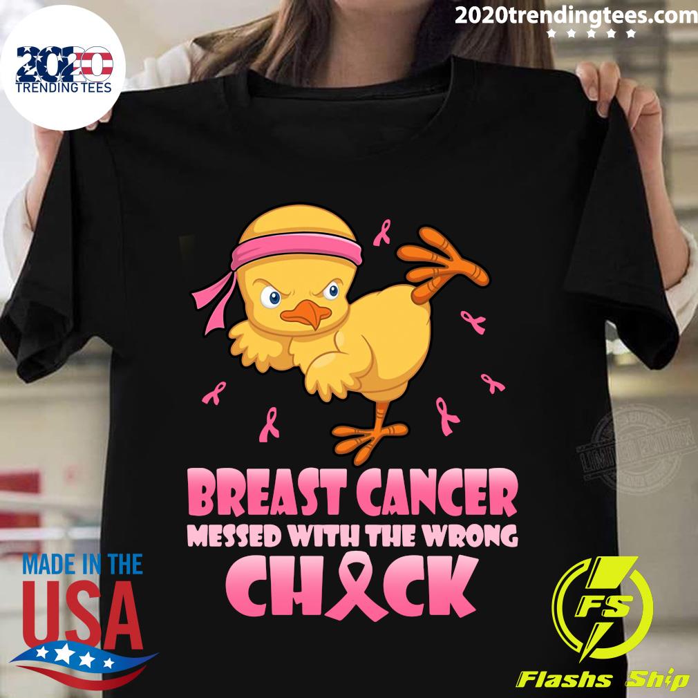 Breast Cancer Messed With The Wrong - Adult & Kids T-Shirts, Sweatshirts & Hoodies apparel design preview 1