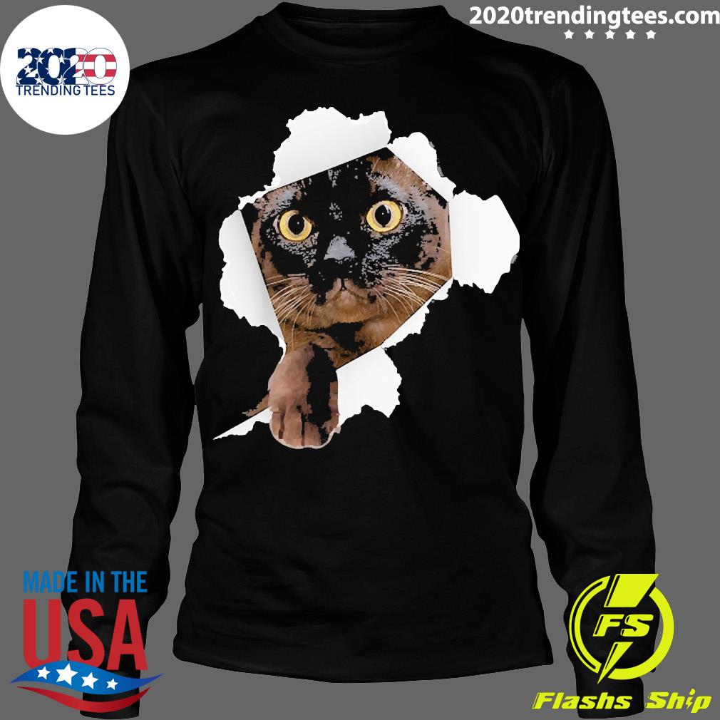 Burmese Cat Torn - Adult & Kids T-Shirts, Sweatshirts & Hoodies apparel design preview 4