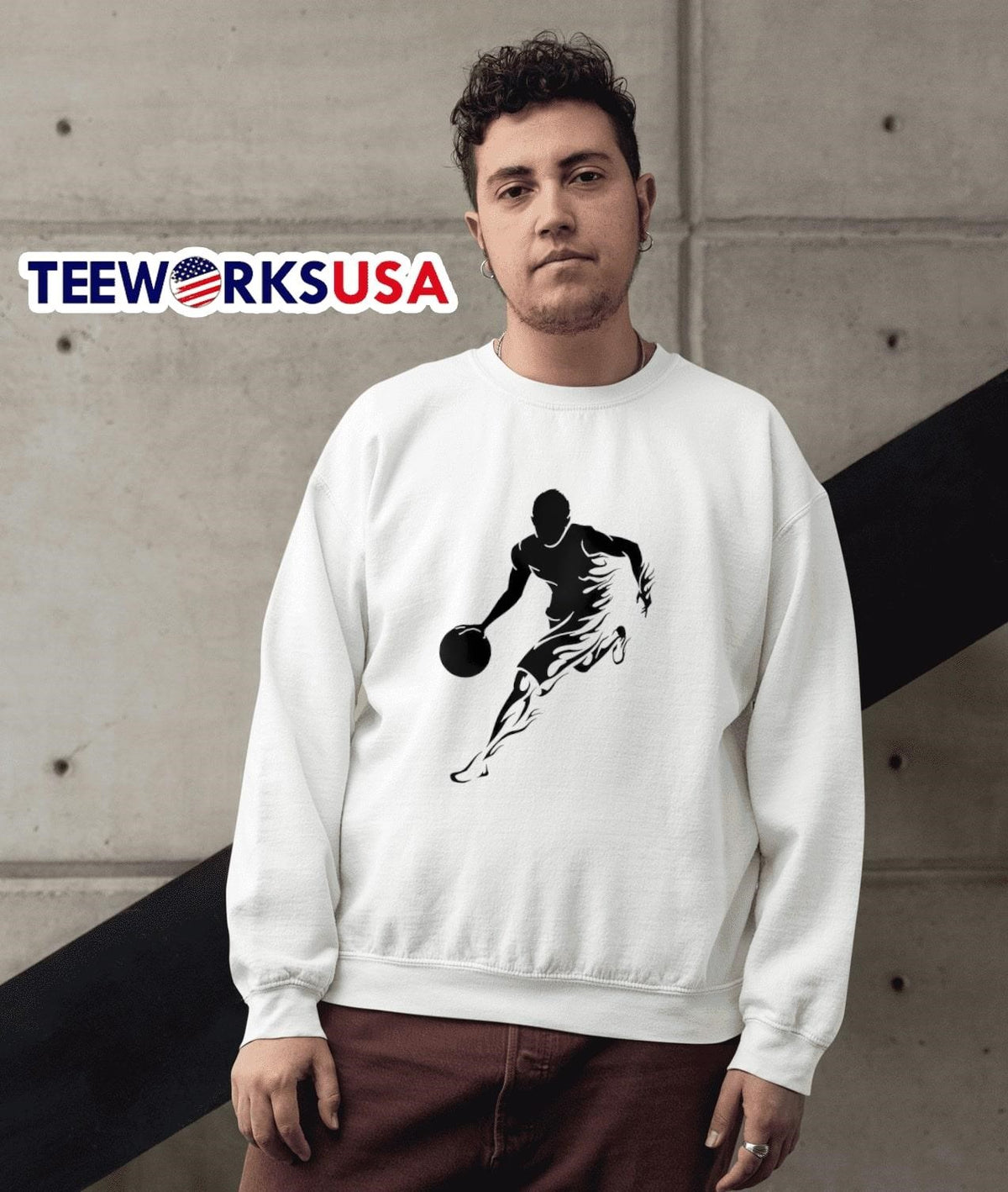 Basketball Lover Fans player dribbling the ball - Adult & Kids T-Shirts, Sweatshirts & Hoodies apparel design preview 3