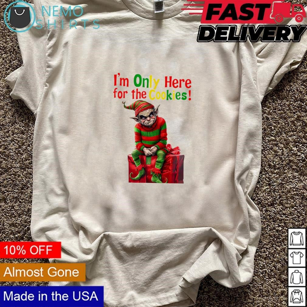 I'm only here for the cookies Christmas - Adult & Kids T-Shirts, Sweatshirts & Hoodies apparel design preview 3