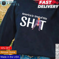 Trump America is tired of this shit - Adult & Kids T-Shirts, Sweatshirts & Hoodies apparel design preview 1