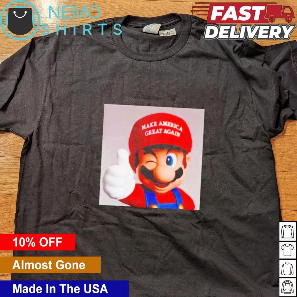 Mario Trump make America great again - Adult & Kids T-Shirts, Sweatshirts & Hoodies apparel design preview 4