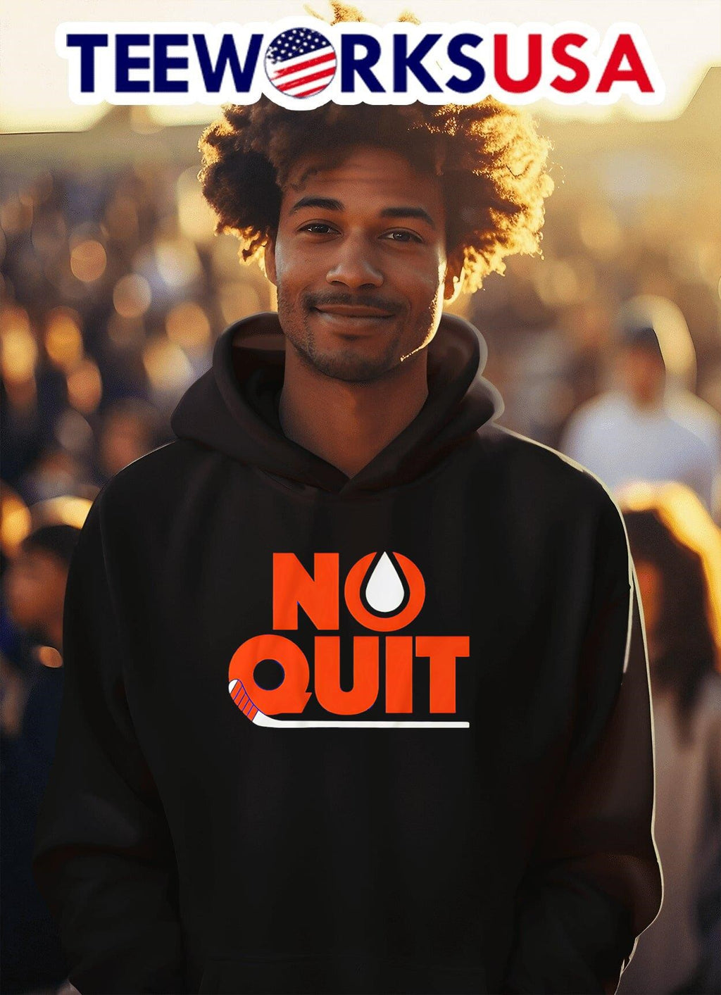 No Quit Edmonton Oilers hockey - Adult & Kids T-Shirts, Sweatshirts & Hoodies apparel design preview 2