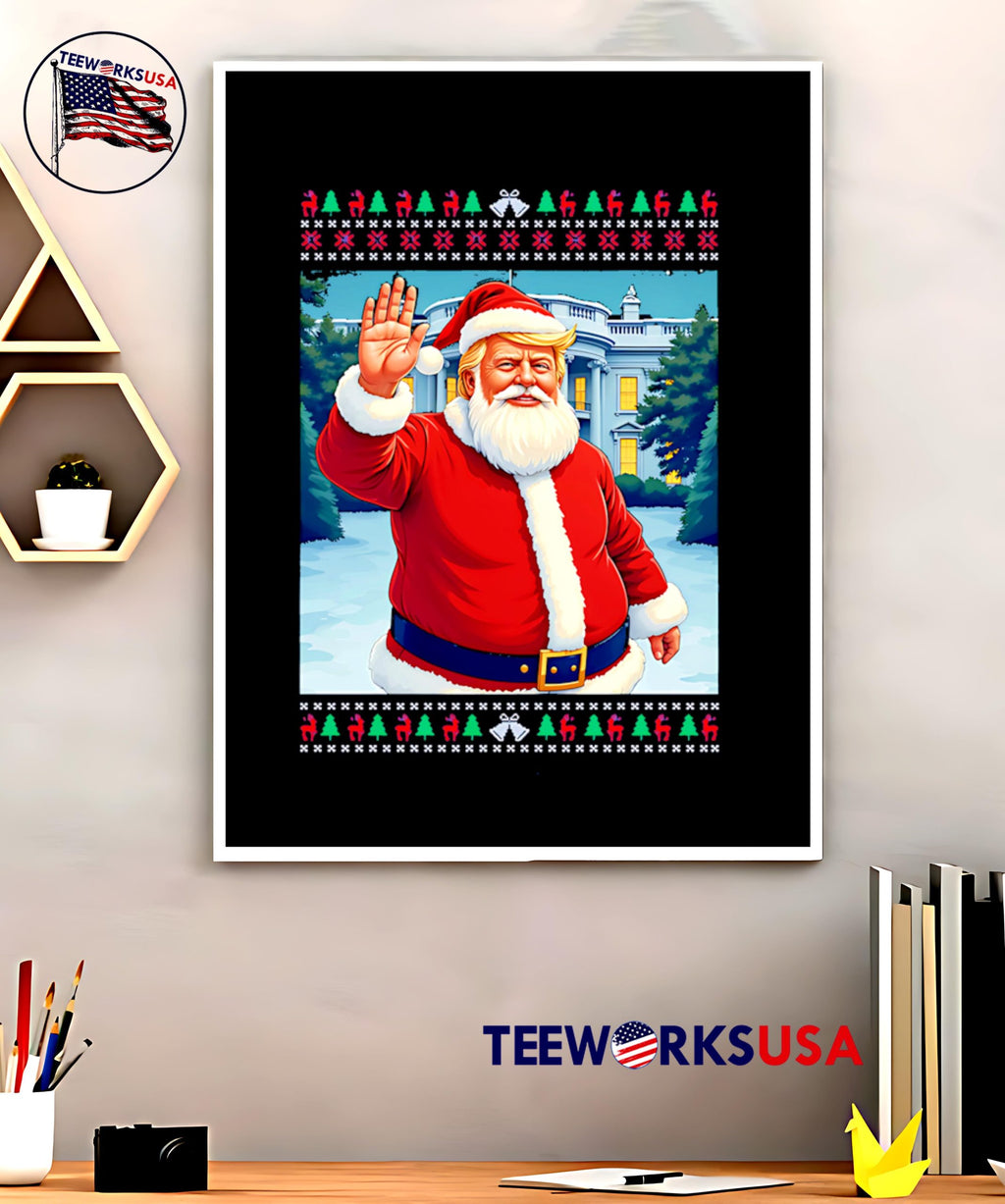 Trump Santa Funny Christmas Ugly - Adult & Kids T-Shirts, Sweatshirts & Hoodies apparel design preview 5