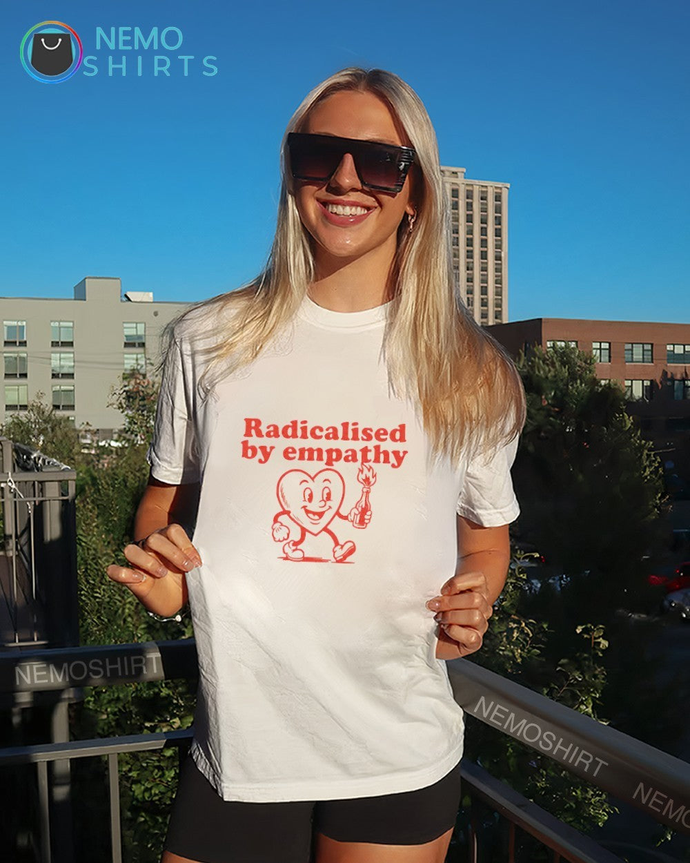 Radicalised by empathy - Adult & Kids T-Shirts, Sweatshirts & Hoodies apparel design preview 4