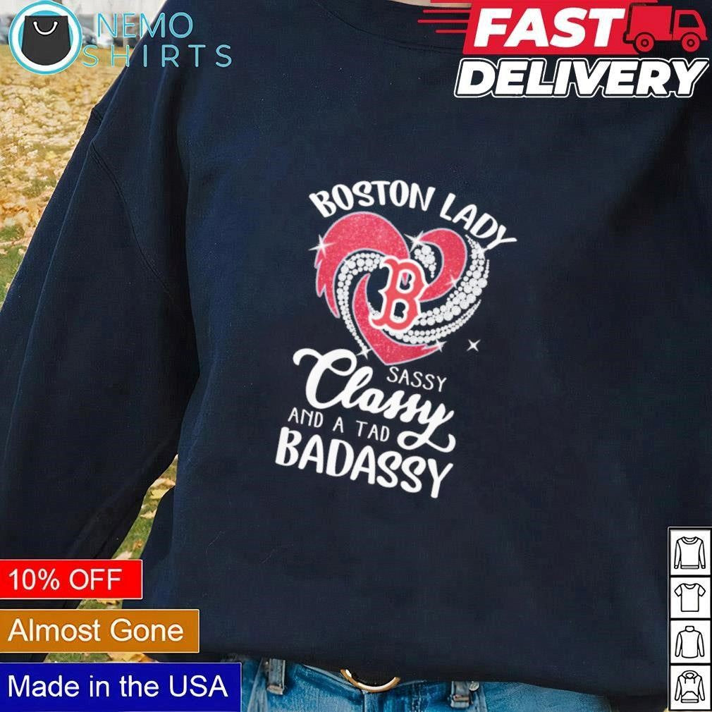 Boston Red Sox lady sassy classy and a tad badassy - Adult & Kids T-Shirts, Sweatshirts & Hoodies apparel design preview 3