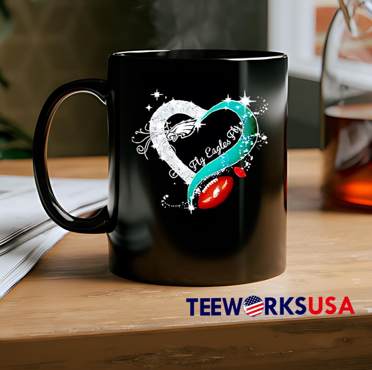 Philadelphia Eagles Fly Heart - Adult & Kids T-Shirts, Sweatshirts & Hoodies apparel design preview 2