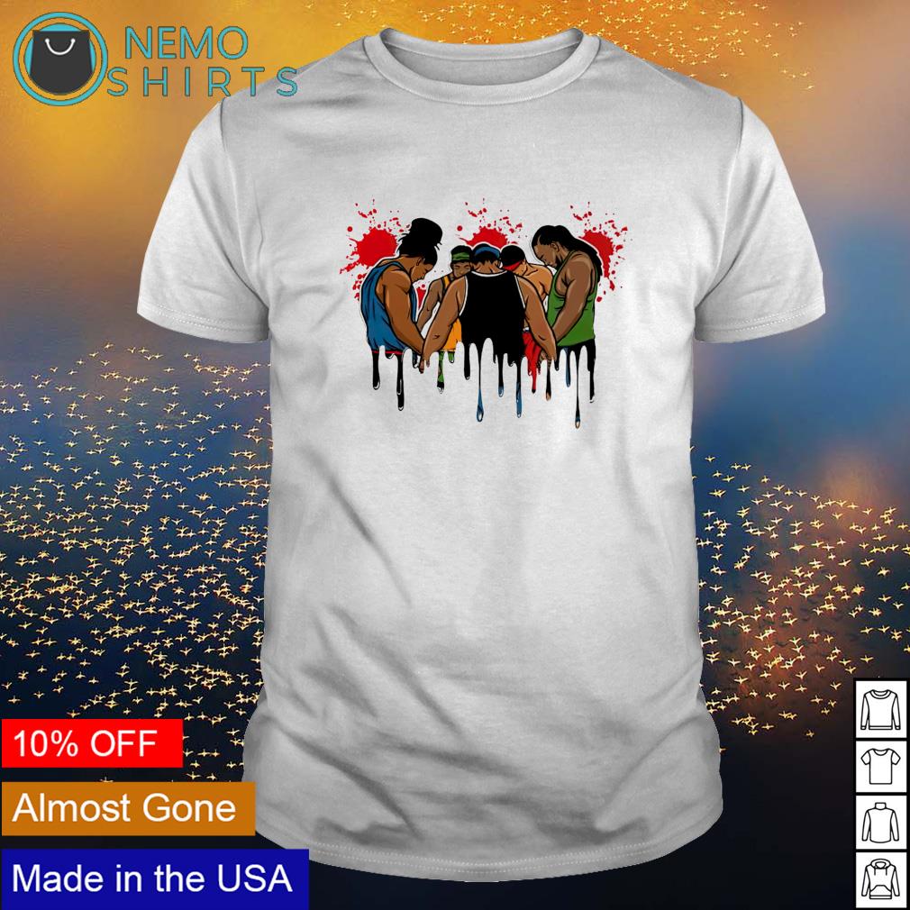 Group of black afro men praying - Adult & Kids T-Shirts, Sweatshirts & Hoodies apparel design preview 1